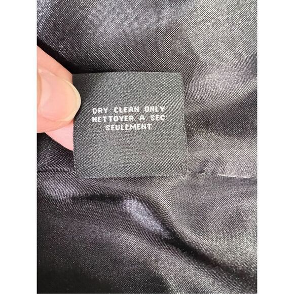 Blanc Noir coat jacket women’s Large black wool blend 4 button collared - Picture 13 of 13